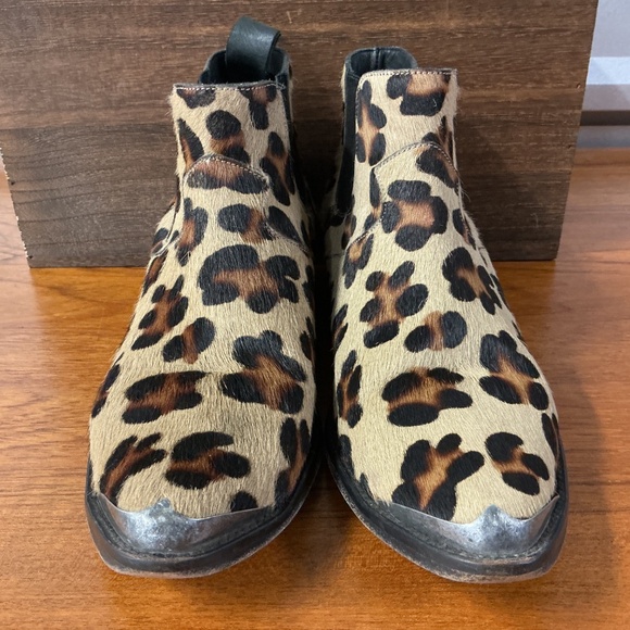 Zadig Voltaire Women Animal Leopard Cheetah Fur Print Chelsea Boot Size 40EU 9US - Picture 2 of 10